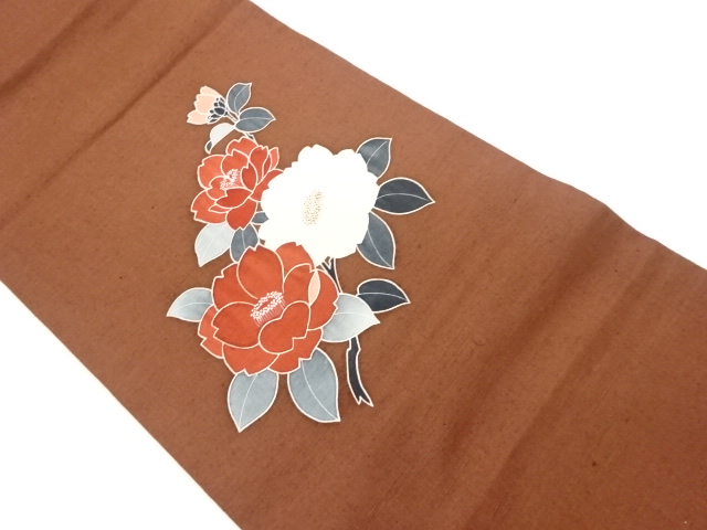JAPANESE HIRAKI NAGOYA OBI / TSUMUGI / CAMELLIA